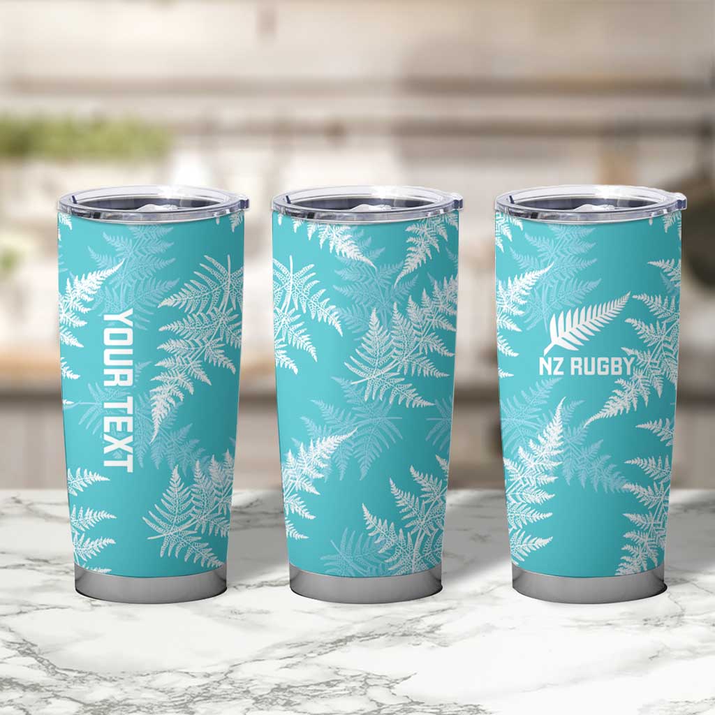 New Zealand Silver Fern Rugby Custom Tumbler Cup Go Aotearoa Champions Turquoise Version - Aussie Hoodie