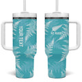 New Zealand Silver Fern Rugby Custom Tumbler With Handle Go Aotearoa Champions Turquoise Version - Aussie Hoodie