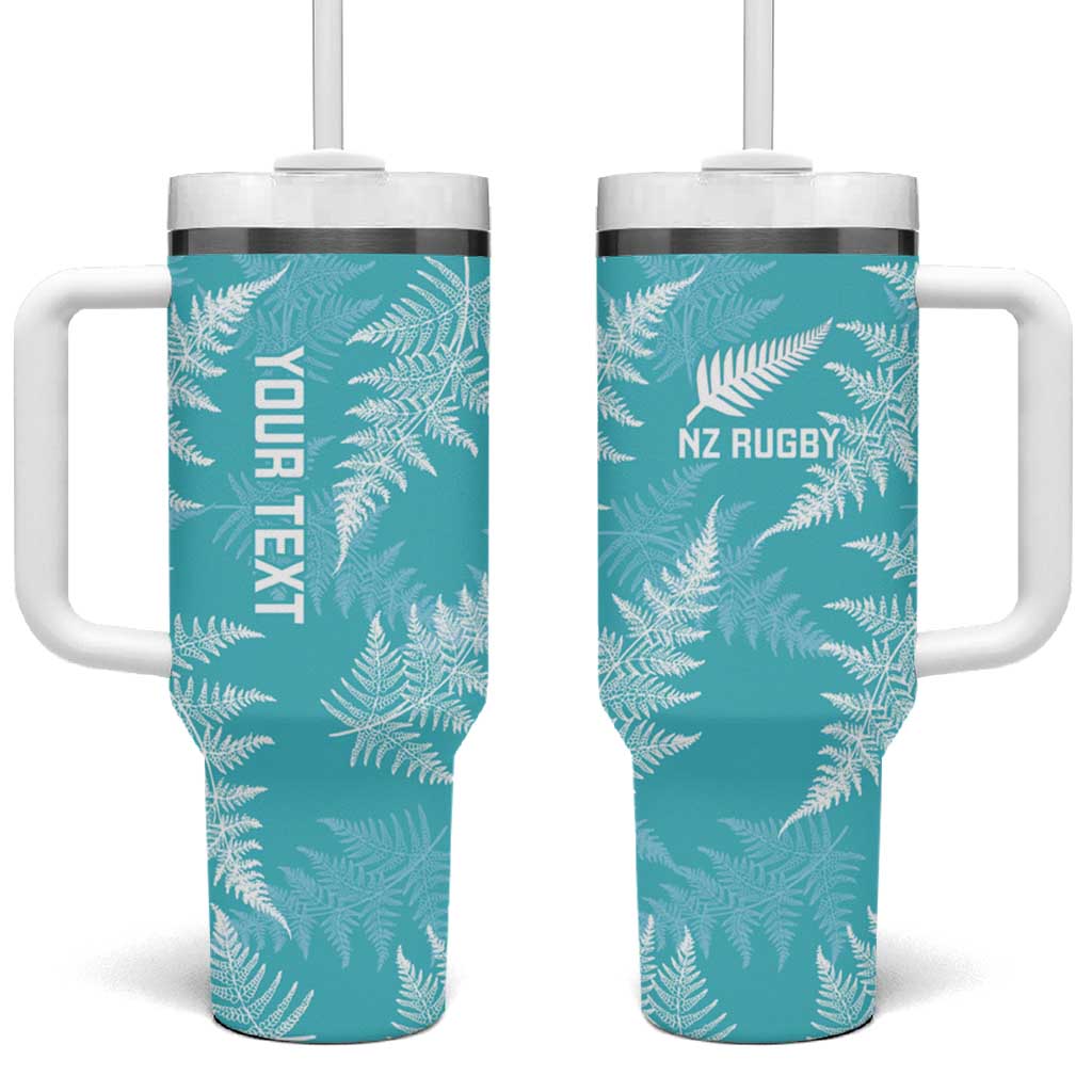 New Zealand Silver Fern Rugby Custom Tumbler With Handle Go Aotearoa Champions Turquoise Version - Aussie Hoodie