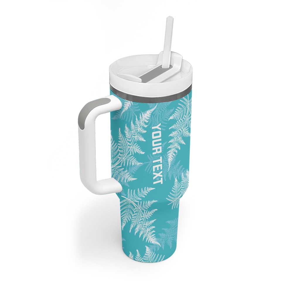 New Zealand Silver Fern Rugby Custom Tumbler With Handle Go Aotearoa Champions Turquoise Version - Aussie Hoodie