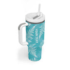 New Zealand Silver Fern Rugby Custom Tumbler With Handle Go Aotearoa Champions Turquoise Version - Aussie Hoodie