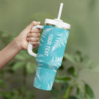 New Zealand Silver Fern Rugby Custom Tumbler With Handle Go Aotearoa Champions Turquoise Version - Aussie Hoodie