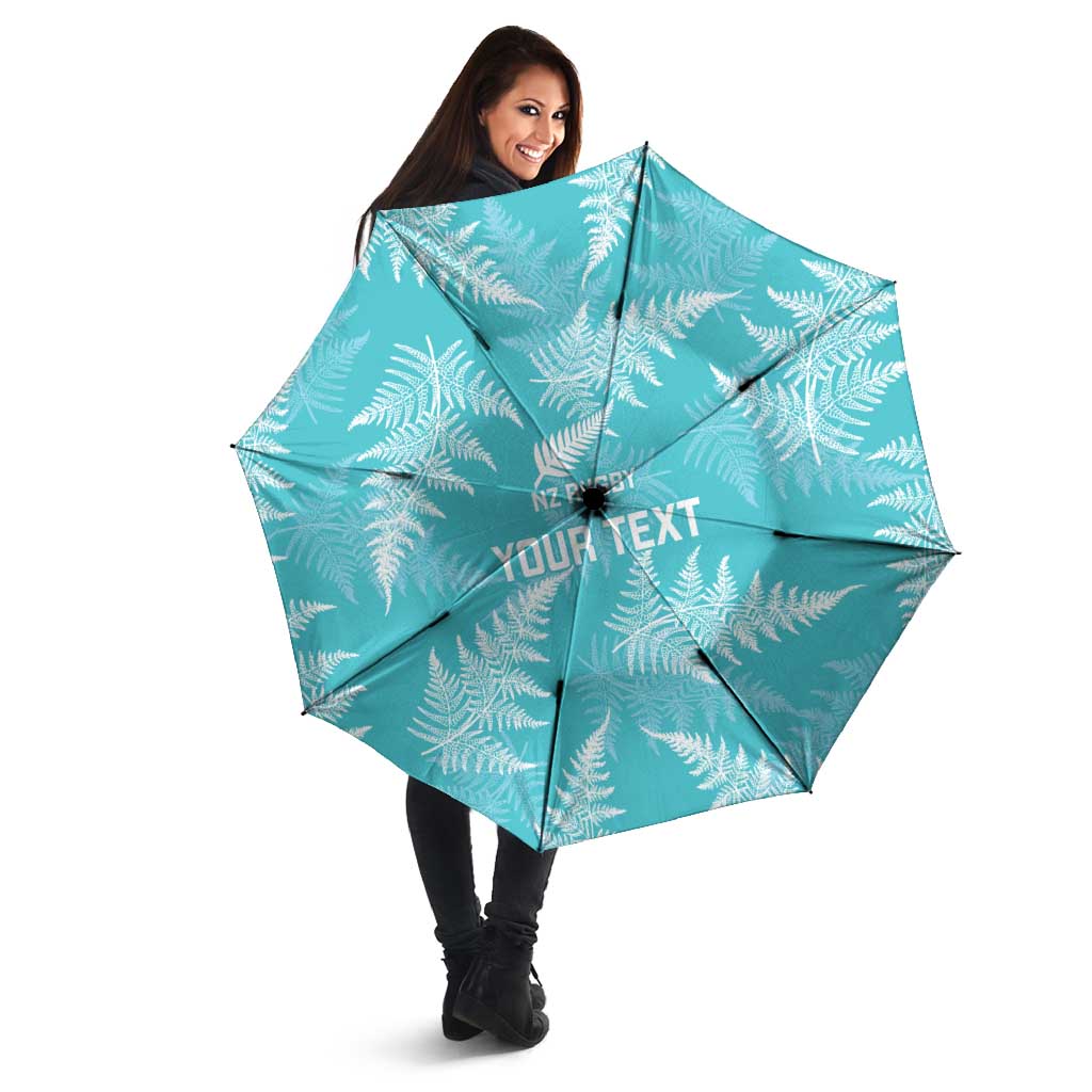New Zealand Silver Fern Rugby Custom Umbrella Go Aotearoa Champions Turquoise Version - Aussie Hoodie