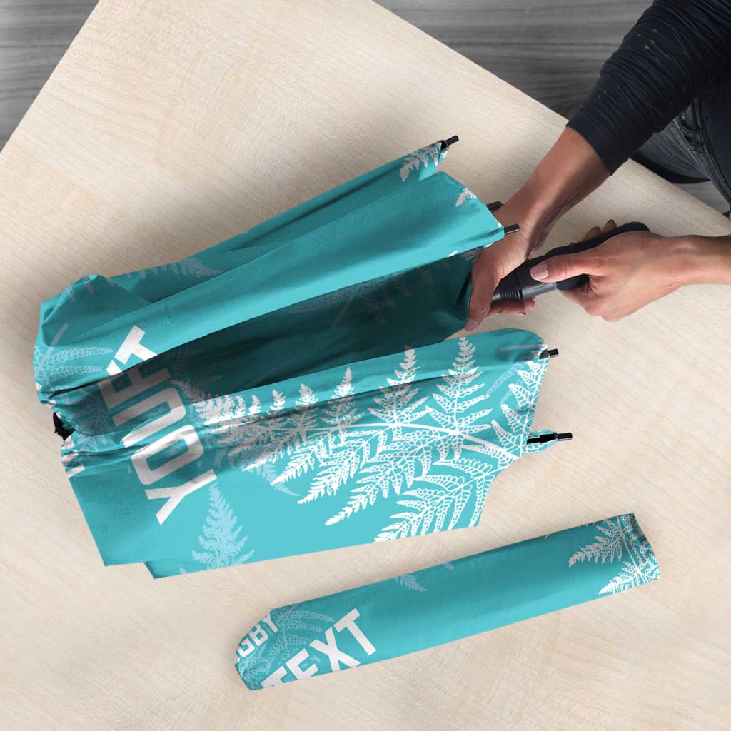New Zealand Silver Fern Rugby Custom Umbrella Go Aotearoa Champions Turquoise Version - Aussie Hoodie