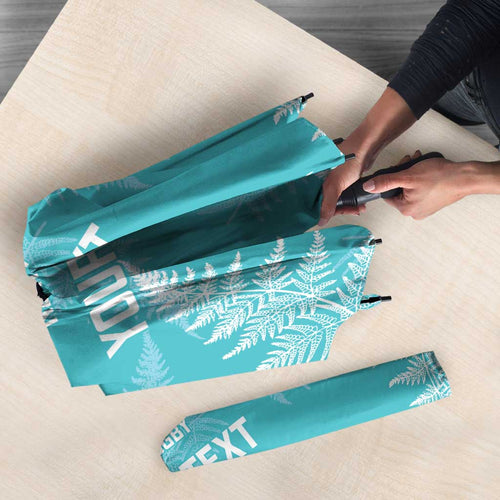 New Zealand Silver Fern Rugby Custom Umbrella Go Aotearoa Champions Turquoise Version - Aussie Hoodie