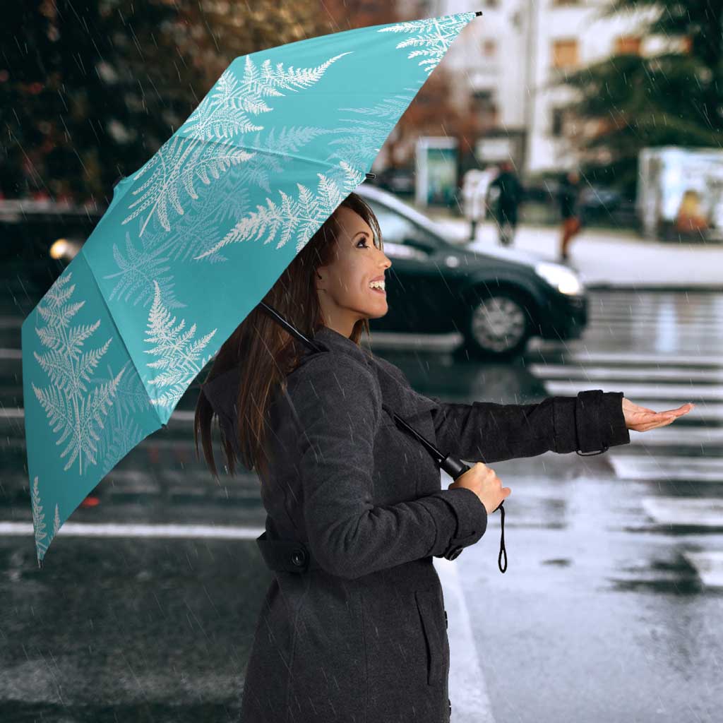 New Zealand Silver Fern Rugby Custom Umbrella Go Aotearoa Champions Turquoise Version - Aussie Hoodie