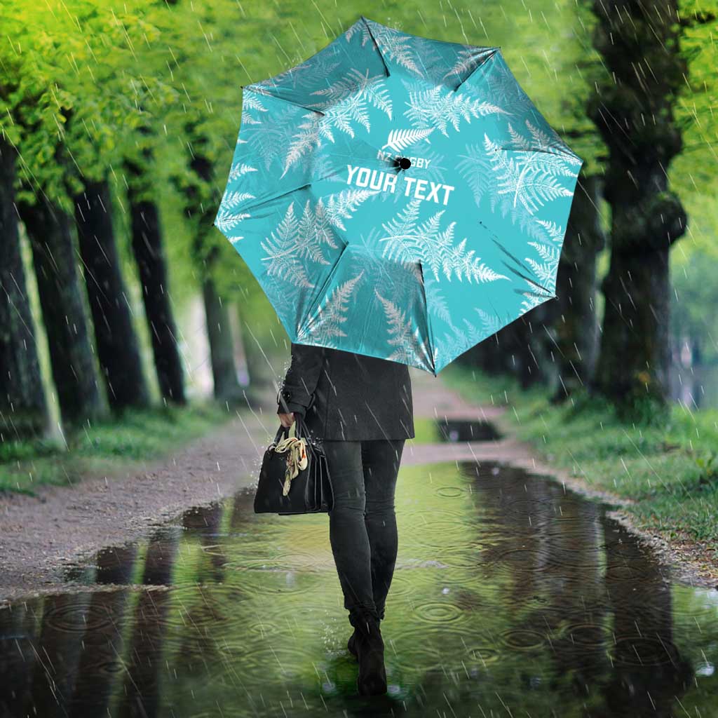 New Zealand Silver Fern Rugby Custom Umbrella Go Aotearoa Champions Turquoise Version - Aussie Hoodie