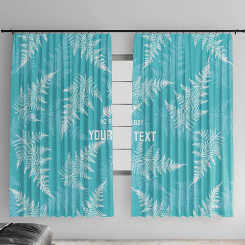 New Zealand Silver Fern Rugby Custom Window Curtain Go Aotearoa Champions Turquoise Version - Aussie Hoodie