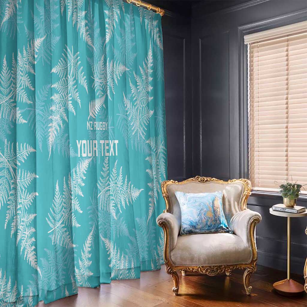 New Zealand Silver Fern Rugby Custom Window Curtain Go Aotearoa Champions Turquoise Version - Aussie Hoodie