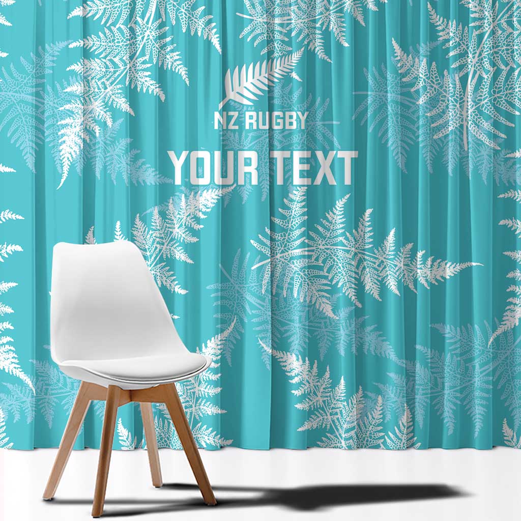New Zealand Silver Fern Rugby Custom Window Curtain Go Aotearoa Champions Turquoise Version - Aussie Hoodie