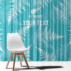New Zealand Silver Fern Rugby Custom Window Curtain Go Aotearoa Champions Turquoise Version - Aussie Hoodie