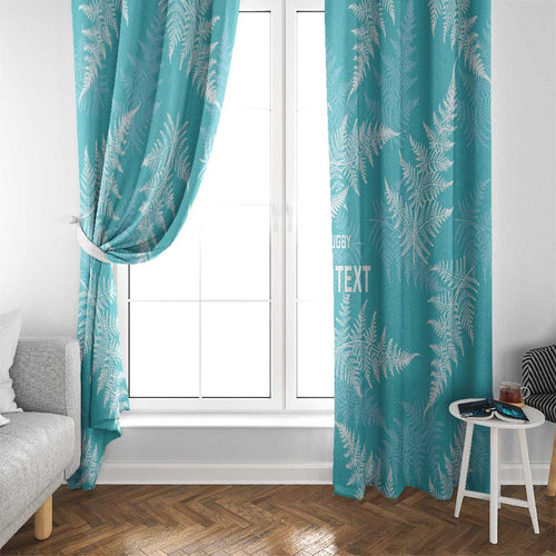New Zealand Silver Fern Rugby Custom Window Curtain Go Aotearoa Champions Turquoise Version - Aussie Hoodie