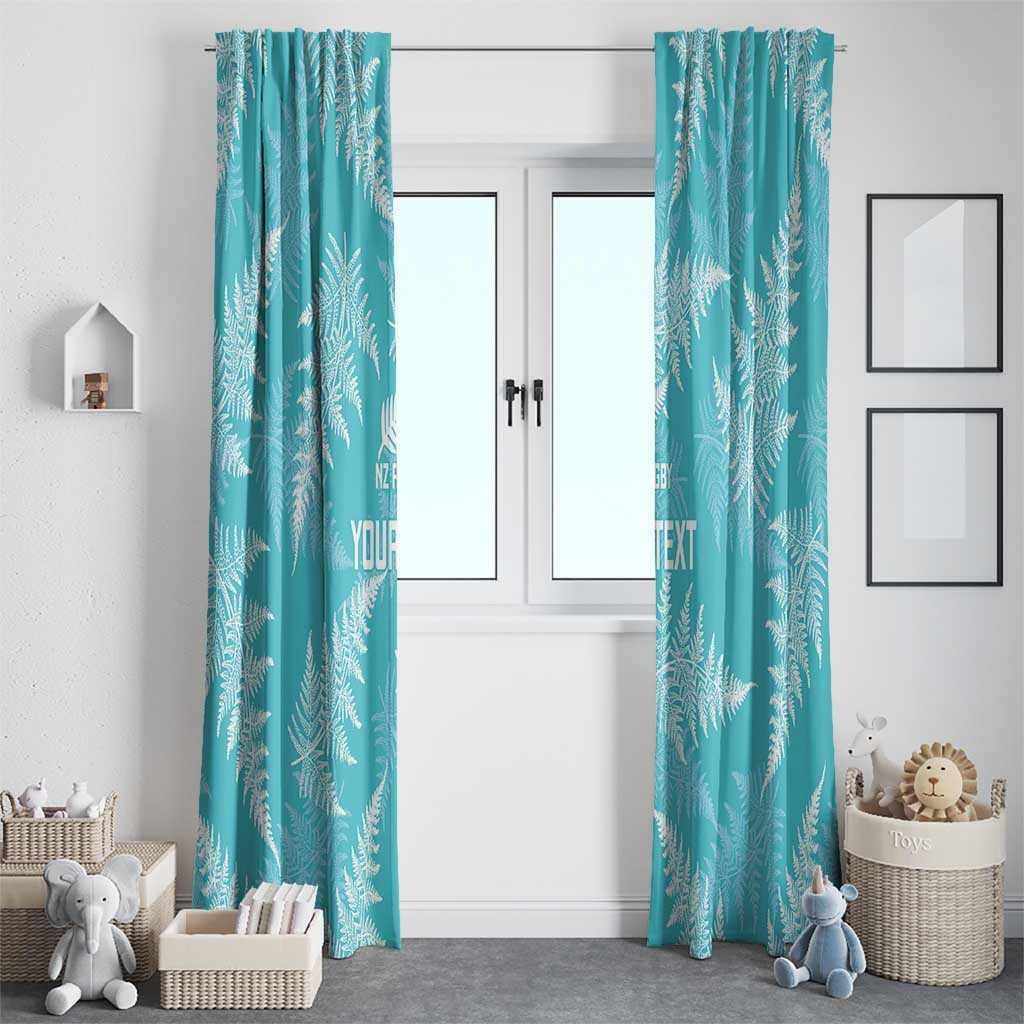 New Zealand Silver Fern Rugby Custom Window Curtain Go Aotearoa Champions Turquoise Version - Aussie Hoodie