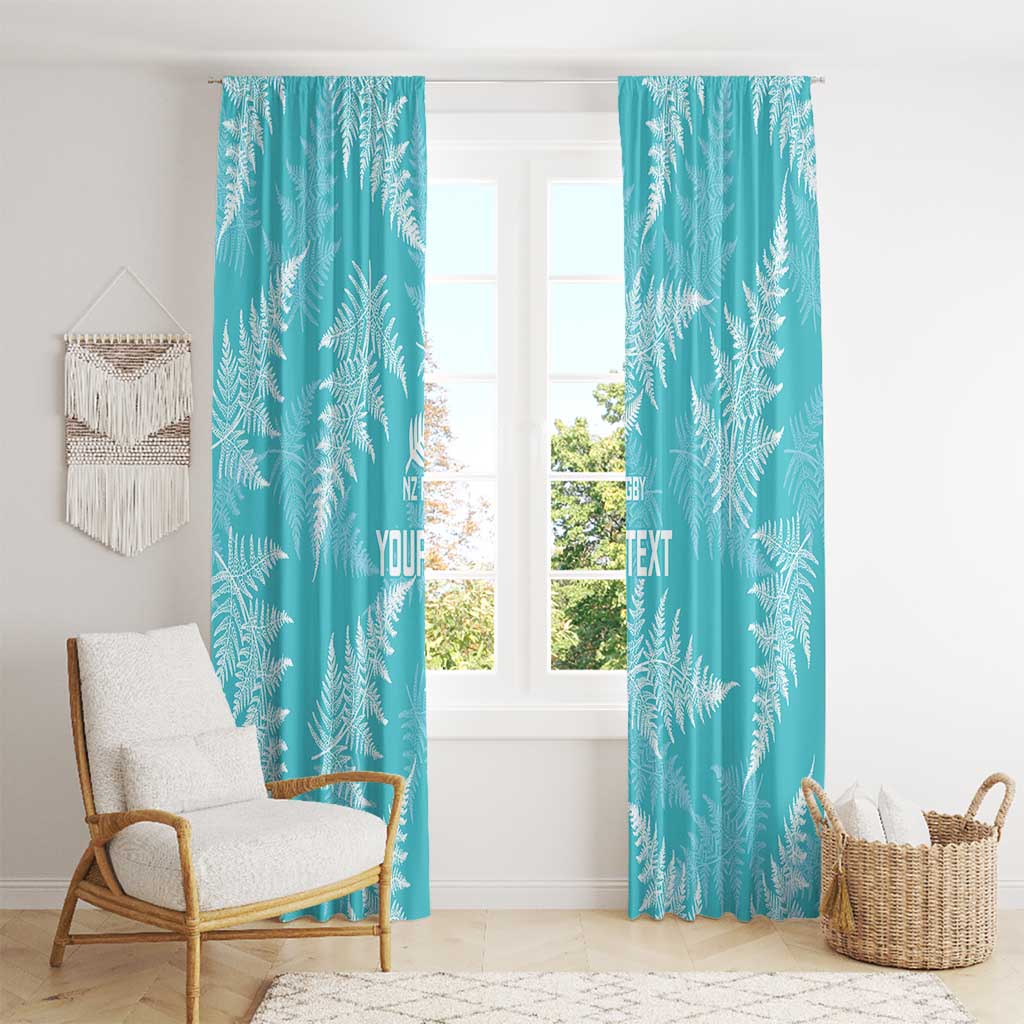 New Zealand Silver Fern Rugby Custom Window Curtain Go Aotearoa Champions Turquoise Version - Aussie Hoodie