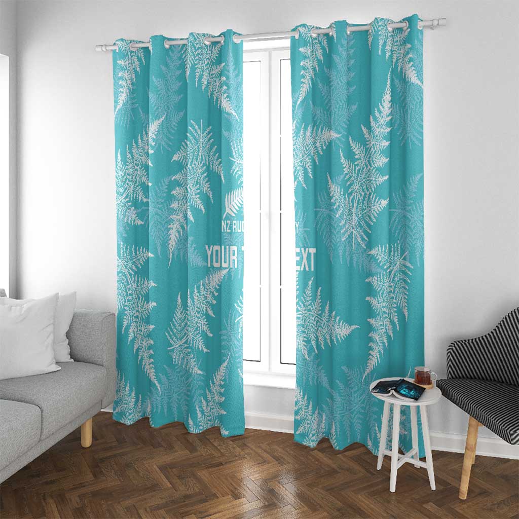 New Zealand Silver Fern Rugby Custom Window Curtain Go Aotearoa Champions Turquoise Version - Aussie Hoodie