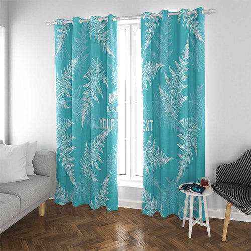 New Zealand Silver Fern Rugby Custom Window Curtain Go Aotearoa Champions Turquoise Version - Aussie Hoodie
