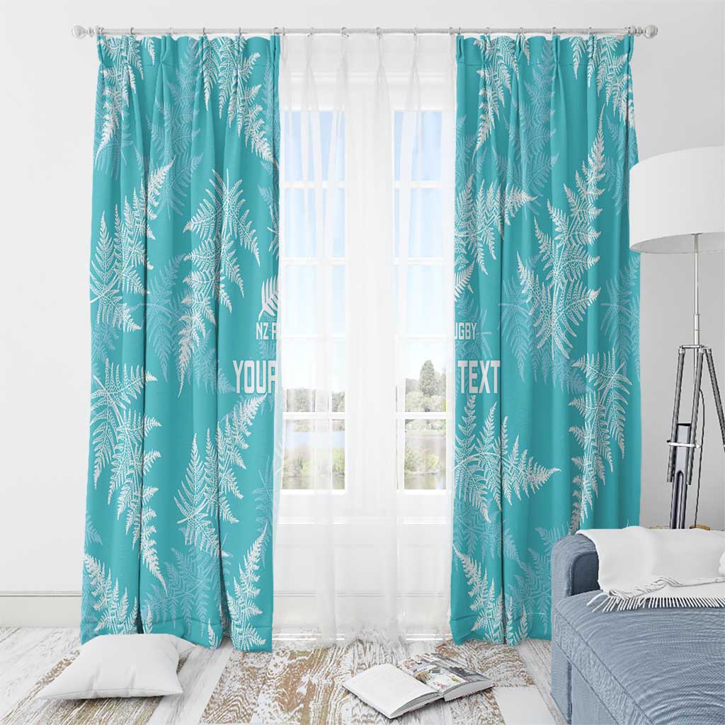 New Zealand Silver Fern Rugby Custom Window Curtain Go Aotearoa Champions Turquoise Version - Aussie Hoodie
