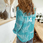 New Zealand Silver Fern Rugby Custom Women Casual Shirt Go Aotearoa Champions Turquoise Version - Aussie Hoodie