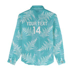 New Zealand Silver Fern Rugby Custom Women Casual Shirt Go Aotearoa Champions Turquoise Version - Aussie Hoodie