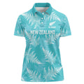 New Zealand Silver Fern Rugby Custom Women Polo Shirt Go Aotearoa Champions Turquoise Version - Aussie Hoodie