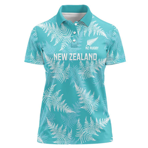 New Zealand Silver Fern Rugby Custom Women Polo Shirt Go Aotearoa Champions Turquoise Version - Aussie Hoodie