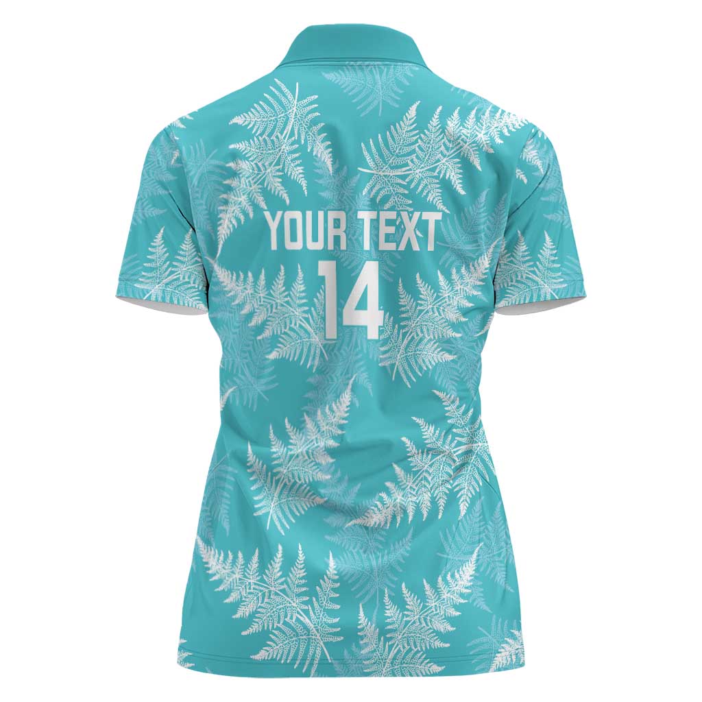 New Zealand Silver Fern Rugby Custom Women Polo Shirt Go Aotearoa Champions Turquoise Version - Aussie Hoodie