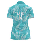 New Zealand Silver Fern Rugby Custom Women Polo Shirt Go Aotearoa Champions Turquoise Version - Aussie Hoodie