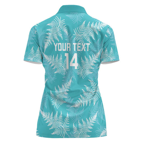 New Zealand Silver Fern Rugby Custom Women Polo Shirt Go Aotearoa Champions Turquoise Version - Aussie Hoodie