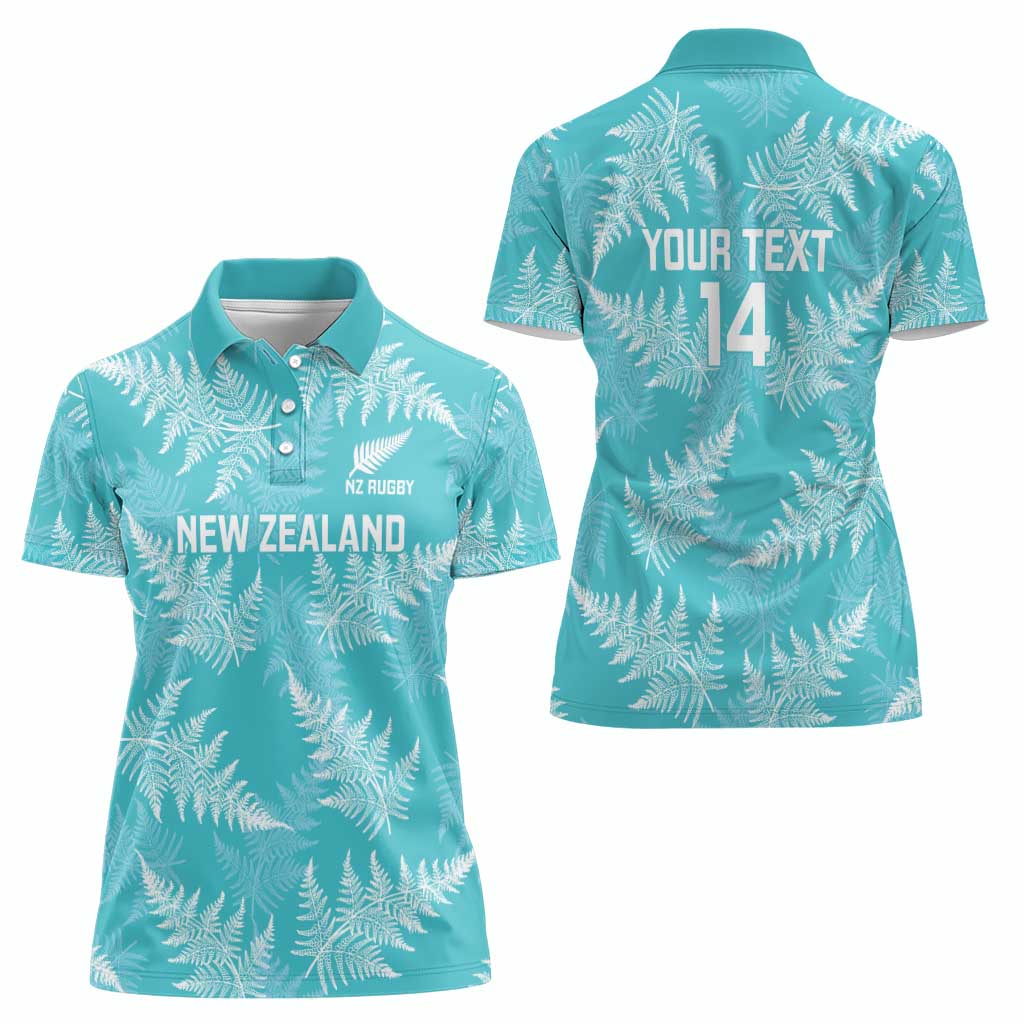 New Zealand Silver Fern Rugby Custom Women Polo Shirt Go Aotearoa Champions Turquoise Version - Aussie Hoodie