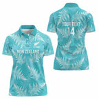 New Zealand Silver Fern Rugby Custom Women Polo Shirt Go Aotearoa Champions Turquoise Version - Aussie Hoodie