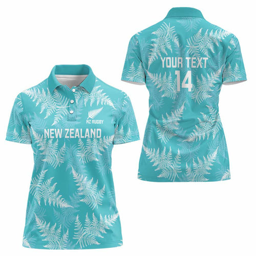 New Zealand Silver Fern Rugby Custom Women Polo Shirt Go Aotearoa Champions Turquoise Version - Aussie Hoodie