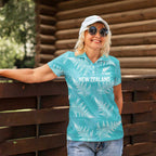 New Zealand Silver Fern Rugby Custom Women Polo Shirt Go Aotearoa Champions Turquoise Version - Aussie Hoodie