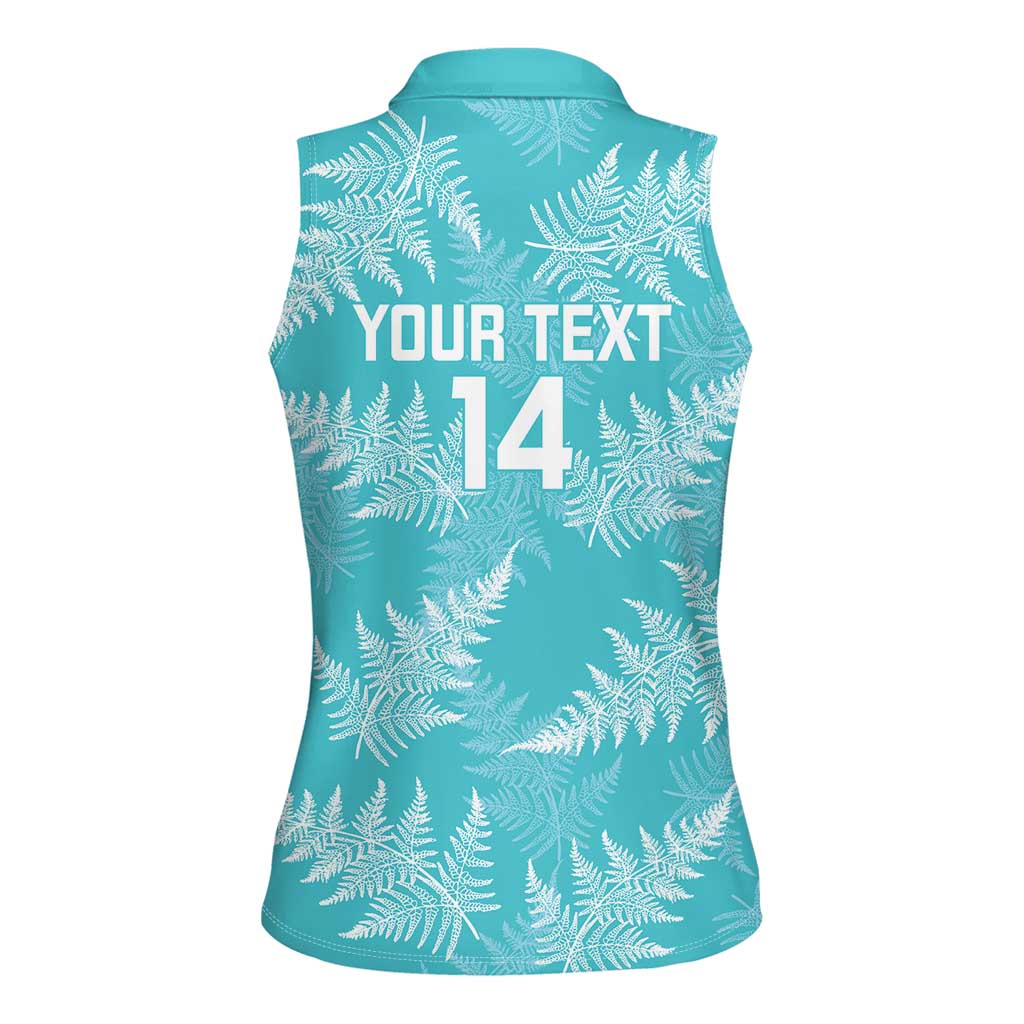 New Zealand Silver Fern Rugby Custom Women Sleeveless Polo Shirt Go Aotearoa Champions Turquoise Version - Aussie Hoodie
