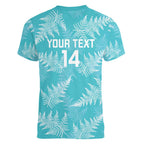 New Zealand Silver Fern Rugby Custom Women V-Neck T-Shirt Go Aotearoa Champions Turquoise Version - Aussie Hoodie