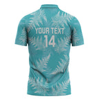 New Zealand Silver Fern Rugby Custom Zipper Polo Shirt Go Aotearoa Champions Turquoise Version - Aussie Hoodie