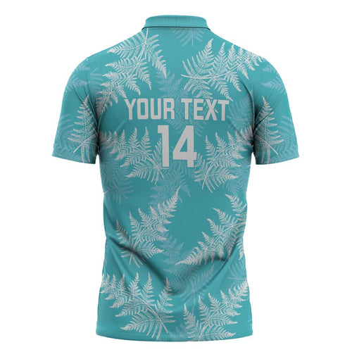 New Zealand Silver Fern Rugby Custom Zipper Polo Shirt Go Aotearoa Champions Turquoise Version - Aussie Hoodie