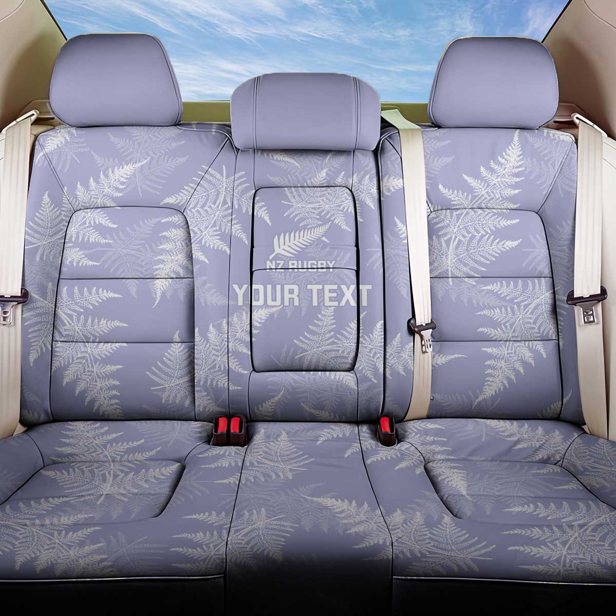 New Zealand Silver Fern Rugby Custom Back Car Seat Cover Go Aotearoa Champions Purple Version - Aussie Hoodie