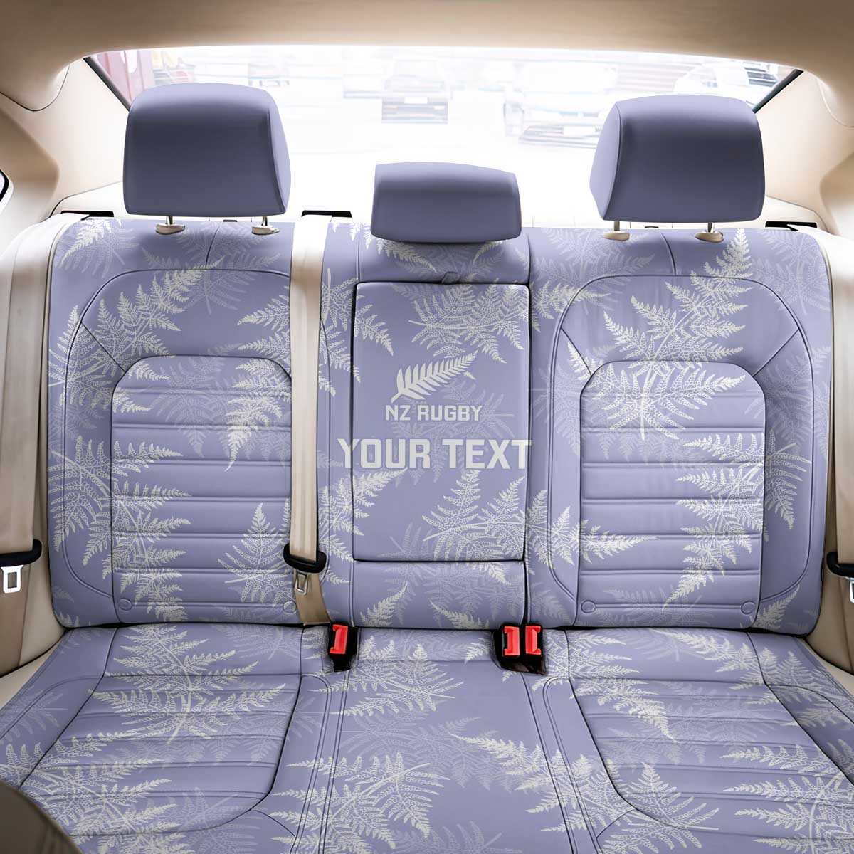 New Zealand Silver Fern Rugby Custom Back Car Seat Cover Go Aotearoa Champions Purple Version - Aussie Hoodie