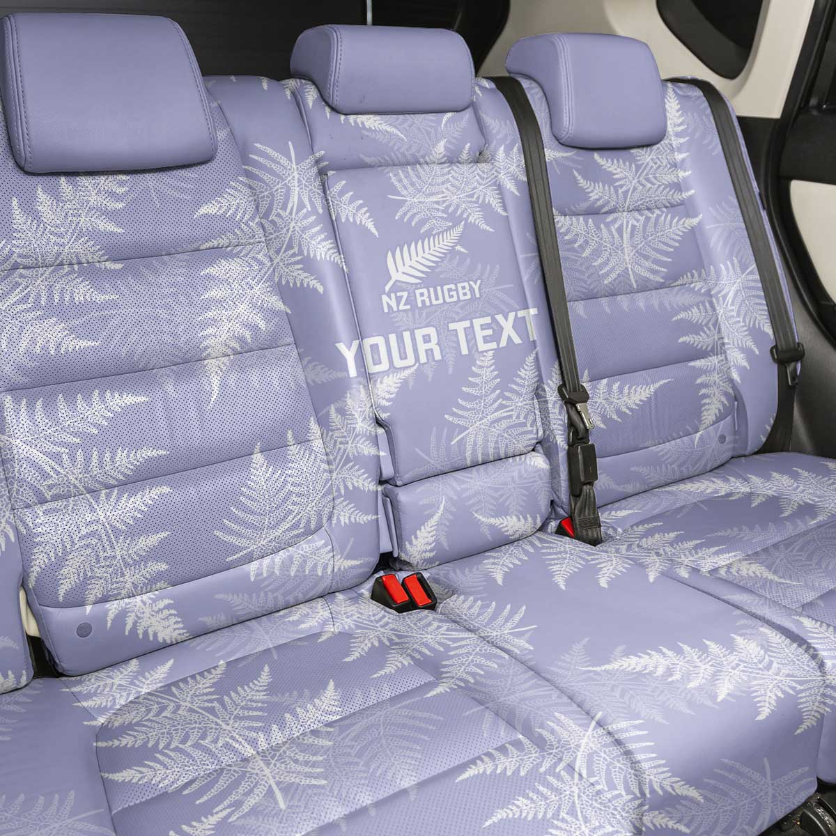 New Zealand Silver Fern Rugby Custom Back Car Seat Cover Go Aotearoa Champions Purple Version - Aussie Hoodie