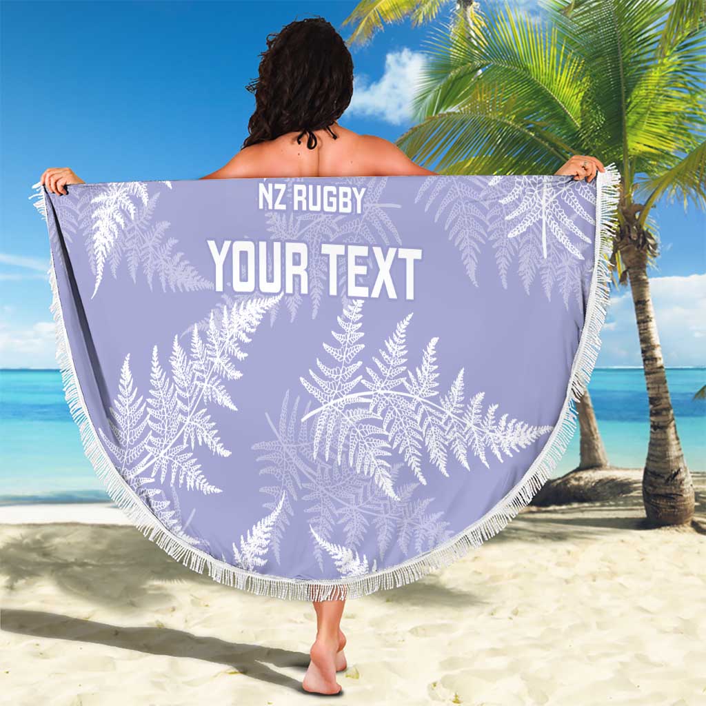 New Zealand Silver Fern Rugby Custom Beach Blanket Go Aotearoa Champions Purple Version - Aussie Hoodie