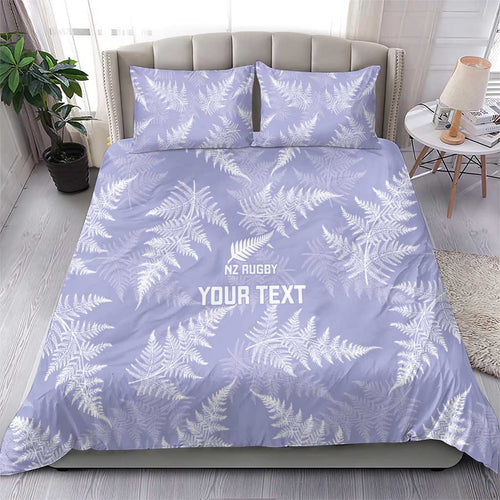 New Zealand Silver Fern Rugby Custom Bedding Set Go Aotearoa Champions Purple Version - Aussie Hoodie