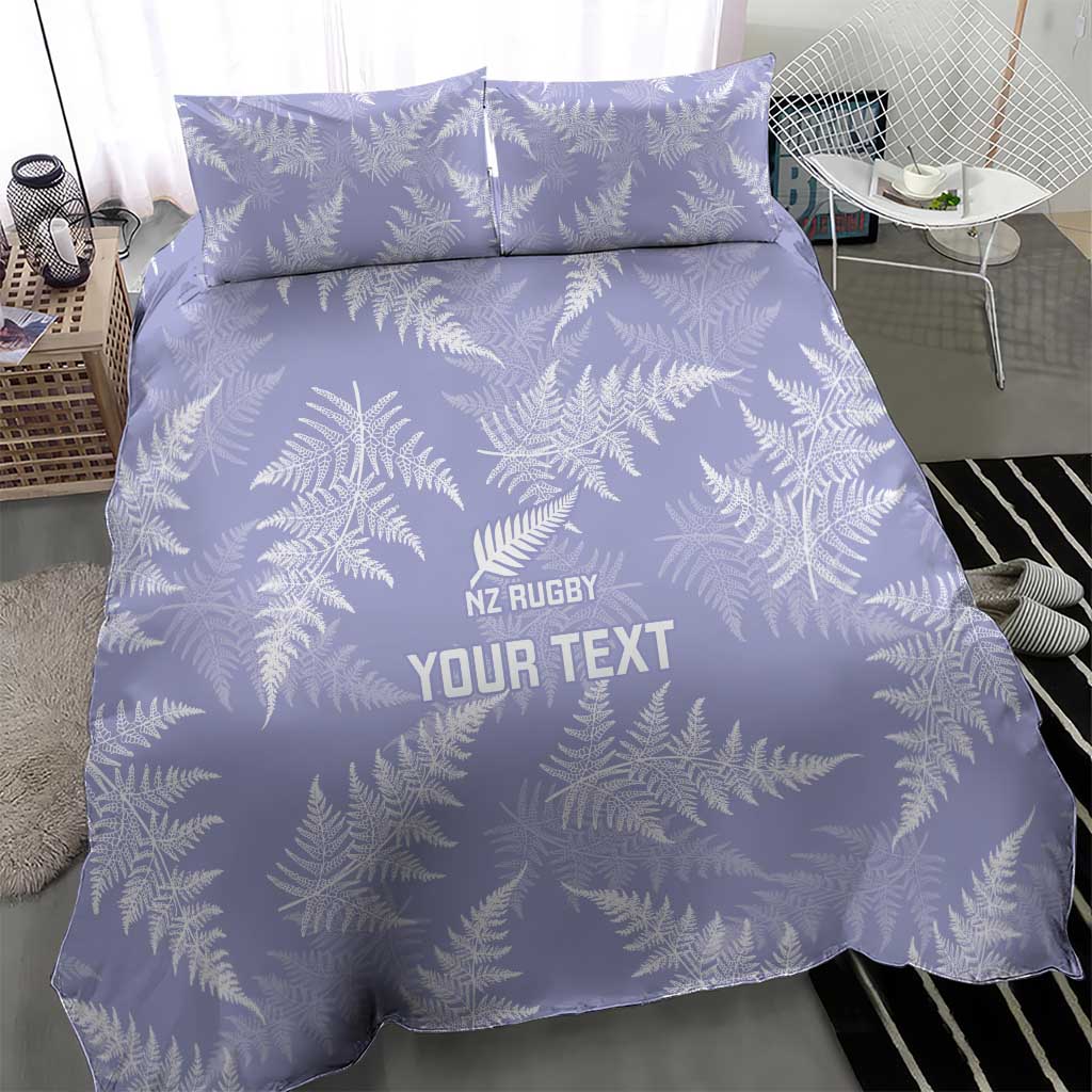 New Zealand Silver Fern Rugby Custom Bedding Set Go Aotearoa Champions Purple Version - Aussie Hoodie