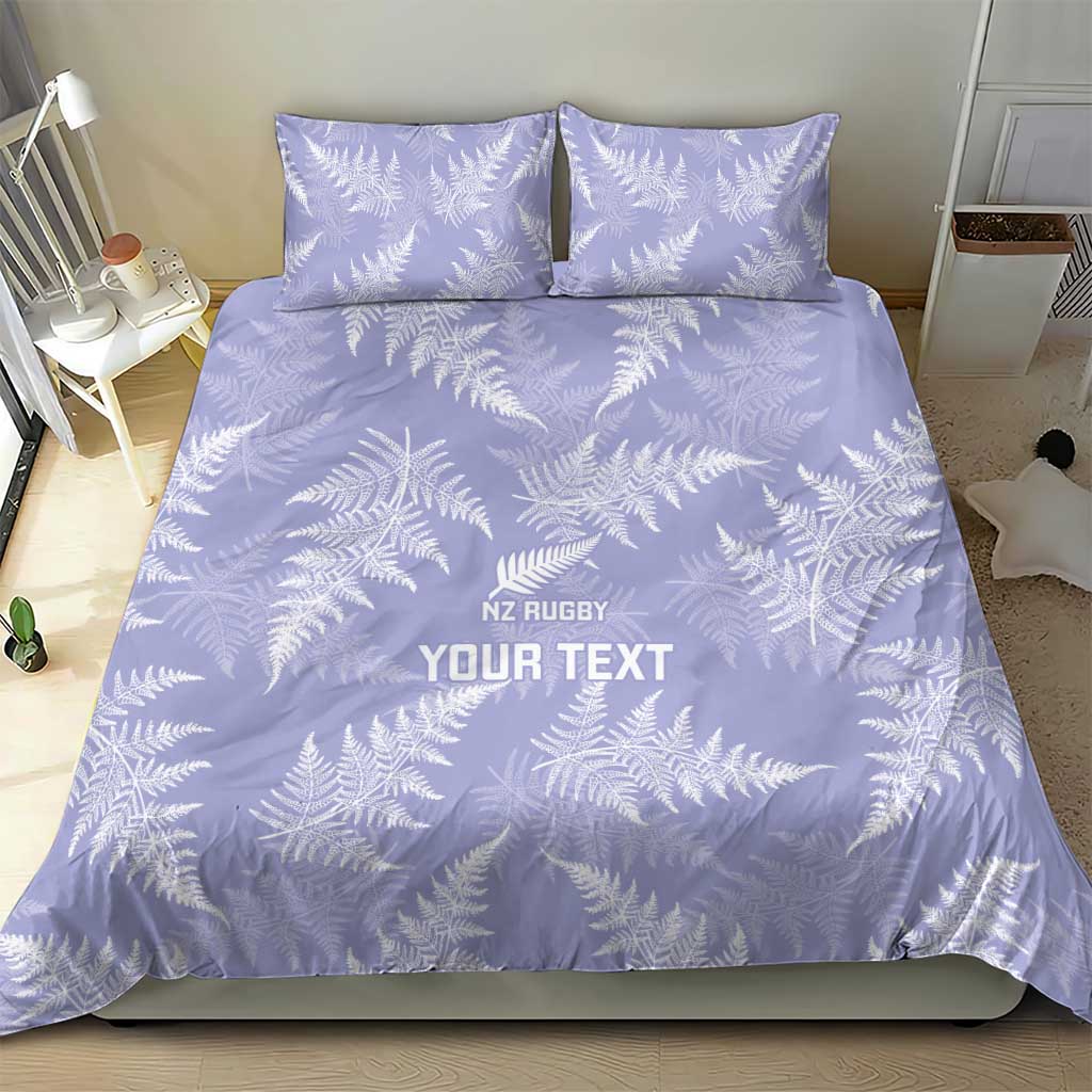 New Zealand Silver Fern Rugby Custom Bedding Set Go Aotearoa Champions Purple Version - Aussie Hoodie