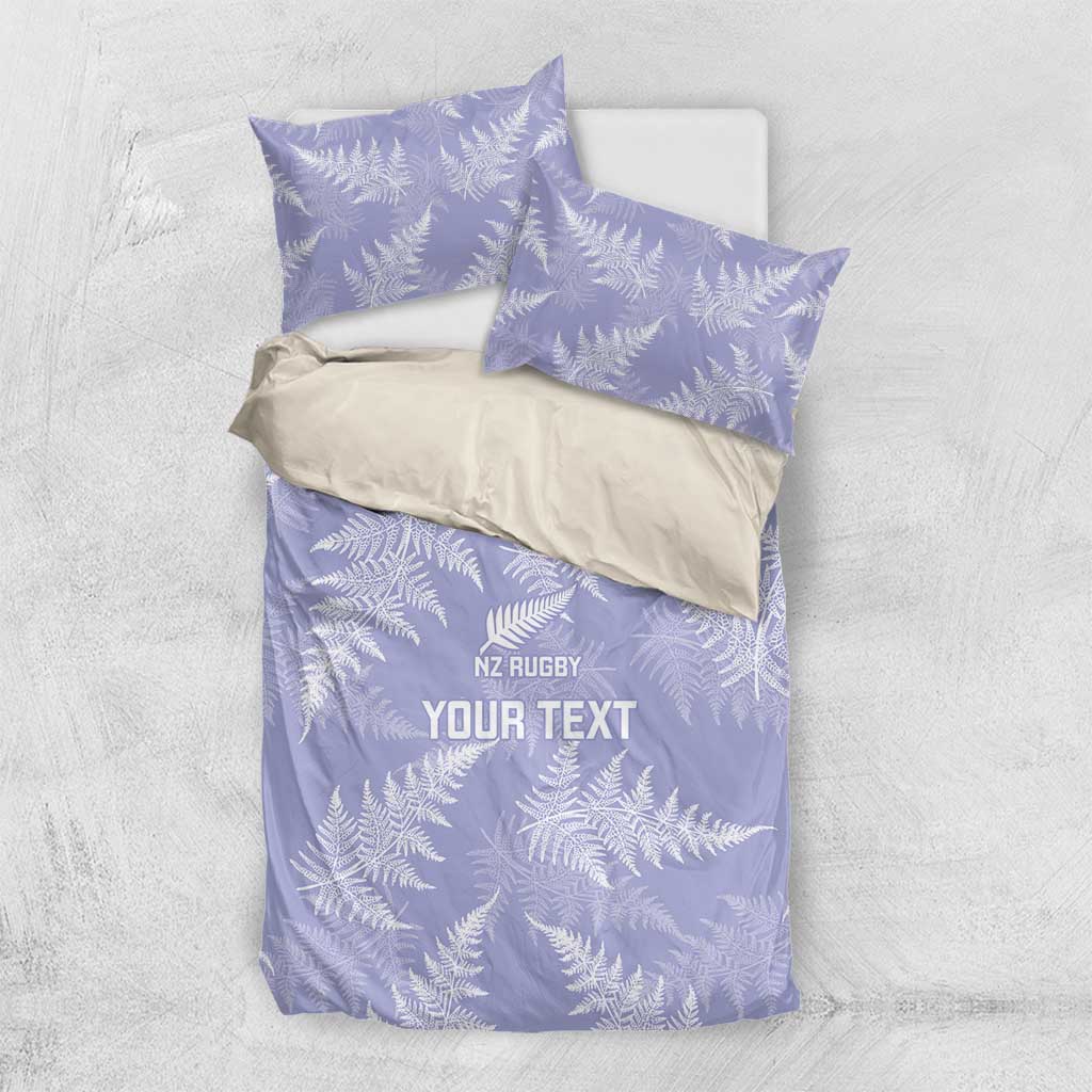 New Zealand Silver Fern Rugby Custom Bedding Set Go Aotearoa Champions Purple Version - Aussie Hoodie