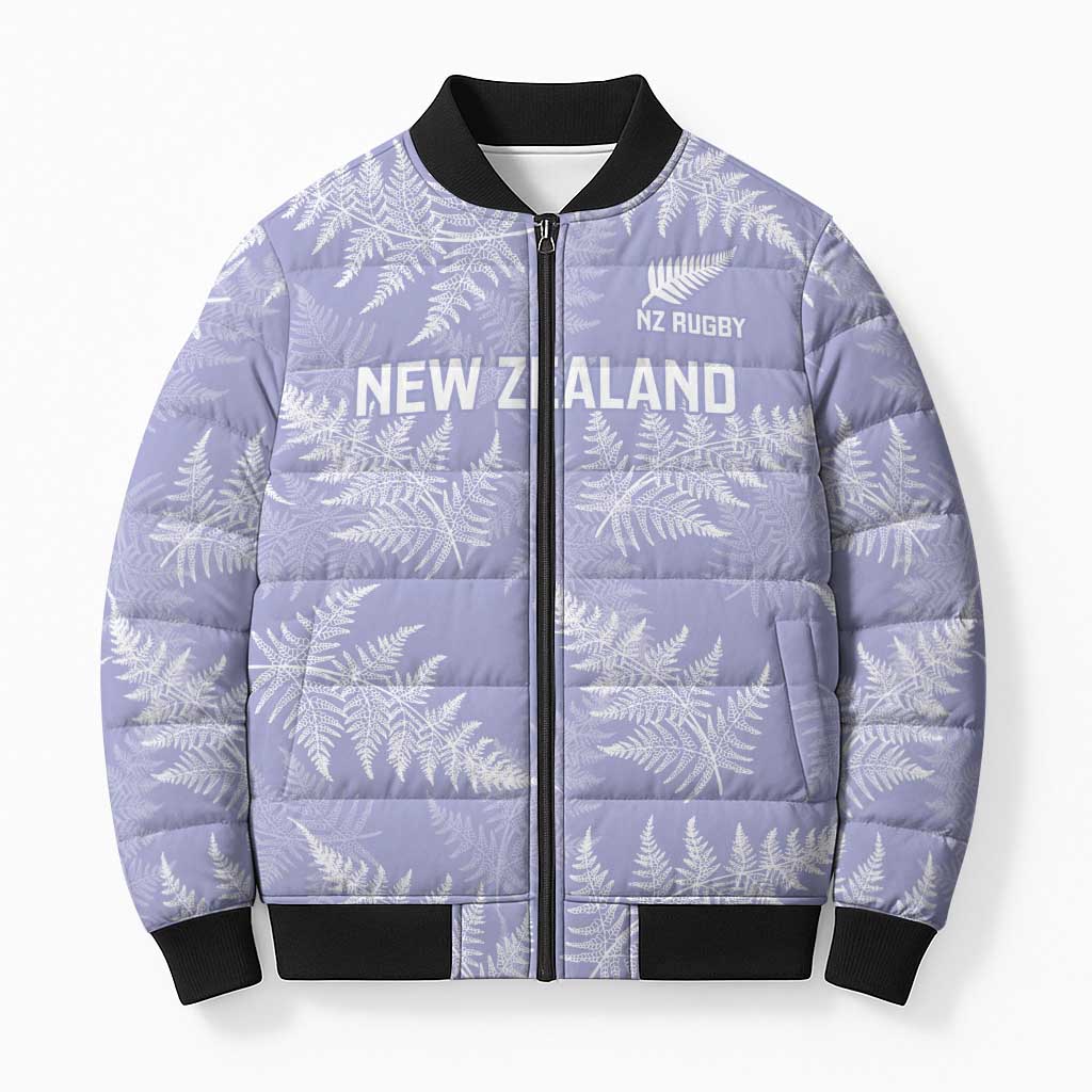 New Zealand Silver Fern Rugby Custom Bomber Puffer Jacket Go Aotearoa Champions Purple Version - Aussie Hoodie