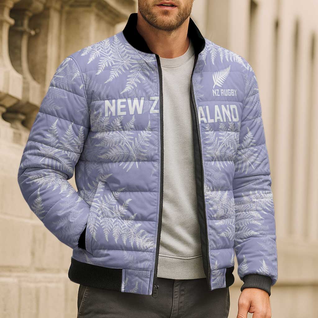 New Zealand Silver Fern Rugby Custom Bomber Puffer Jacket Go Aotearoa Champions Purple Version - Aussie Hoodie