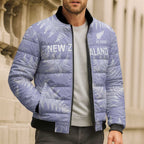 New Zealand Silver Fern Rugby Custom Bomber Puffer Jacket Go Aotearoa Champions Purple Version - Aussie Hoodie