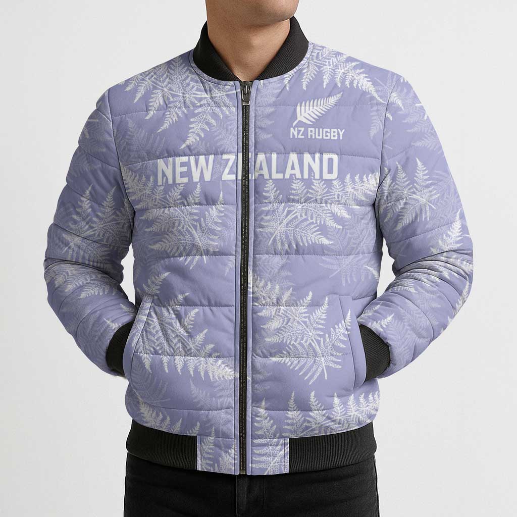New Zealand Silver Fern Rugby Custom Bomber Puffer Jacket Go Aotearoa Champions Purple Version - Aussie Hoodie