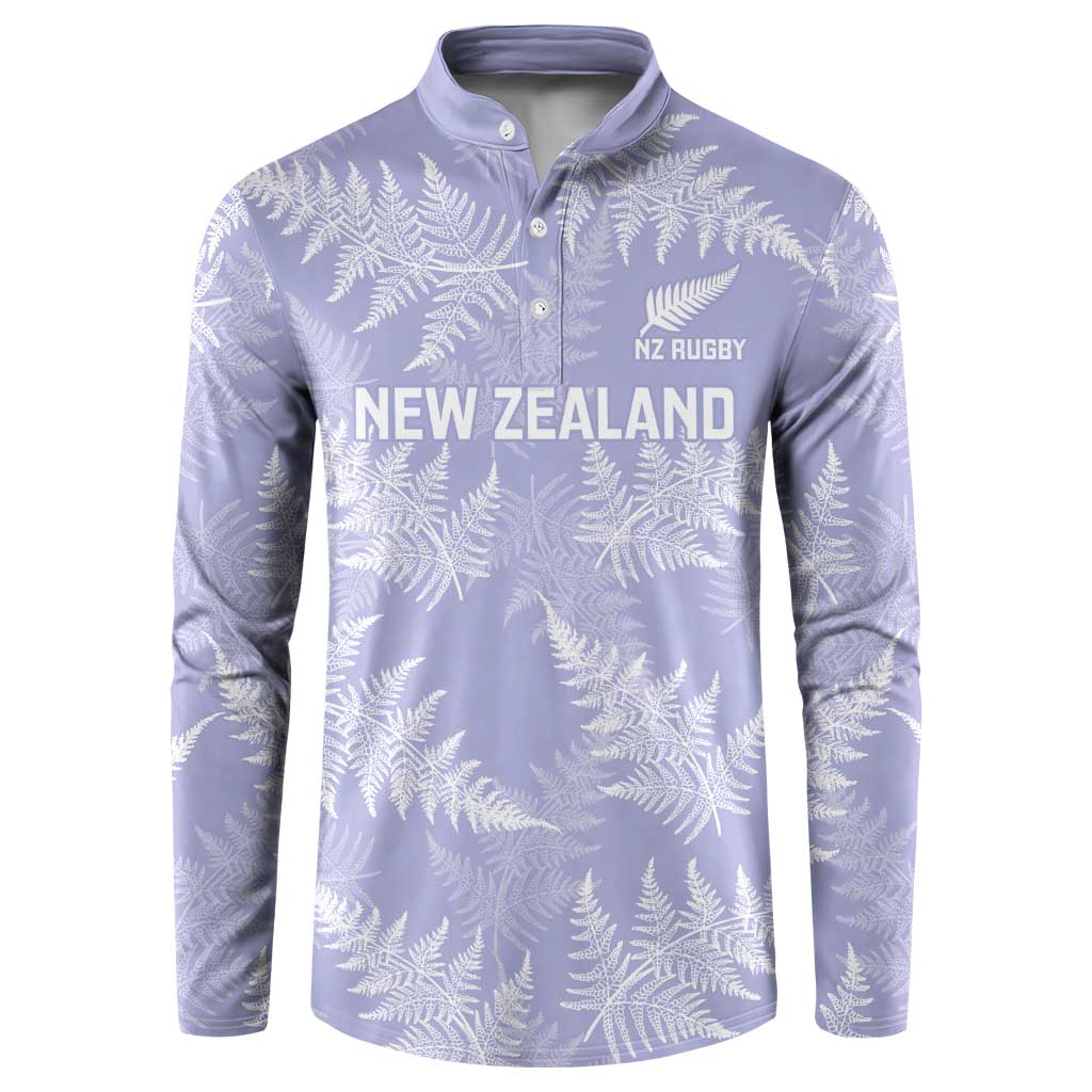 New Zealand Silver Fern Rugby Custom Button Sweatshirt Go Aotearoa Champions Purple Version - Aussie Hoodie