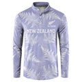 New Zealand Silver Fern Rugby Custom Button Sweatshirt Go Aotearoa Champions Purple Version - Aussie Hoodie